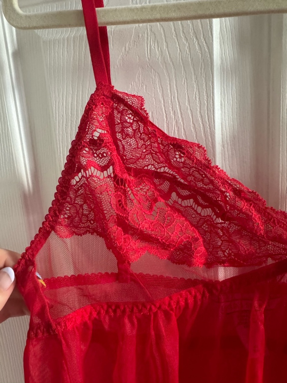 VICTORIA’S SECRET Red Babydoll Lace Lingerie Large - Picture 5 of 11